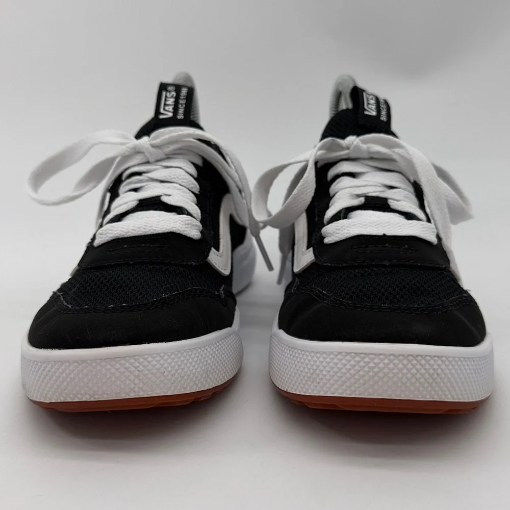 Vans Range EXP Low Top Youth Size 4 Black White Nylon Suede Sneakers - Picture 7 of 16
